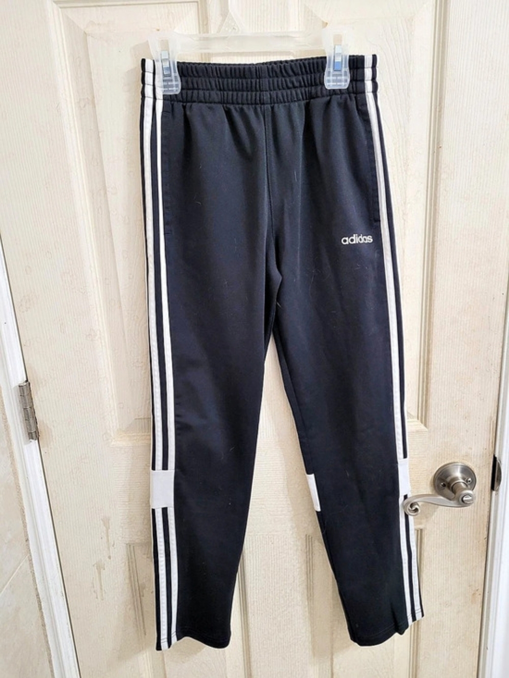 adidas 3-Stripes Tricot Track Pants Black & White Track Pants Size Medium Like